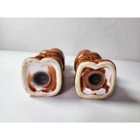 Vintage TRADER VIC Tiki Salt and Pepper Shakers Brown 4.5" Tall - Picture 5 of 8